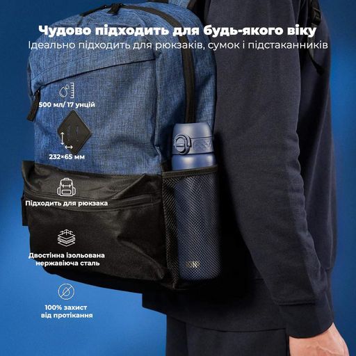 Пляшка для води ION8 Vacuum Insulated 500 мл Navy (I8TS500NAVY) (2109545)