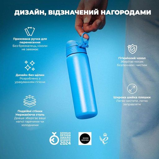 Пляшка для води ION8 Vacuum Insulated 500 мл Blue (I8TS500BLU) (2109724)