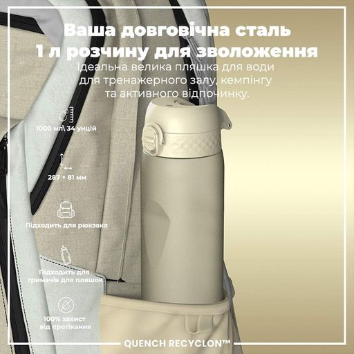 Пляшка для води ION8 BPA Free 1 л Creamy White (I8RF1000CWHI) (2110052)