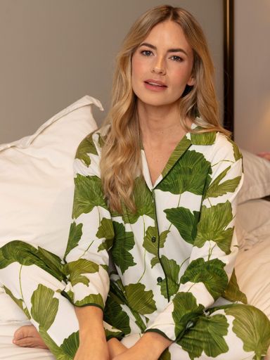 Піжама жіноча Cyberjammies Olive 5005-5006 XL Біло-зелений (5051877599901) (2110270)