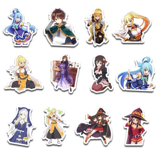 Стикерпак Набор наклеек GeekLand Этот замечательный мир KonoSuba 45 штук SP KS 01 (2112205)