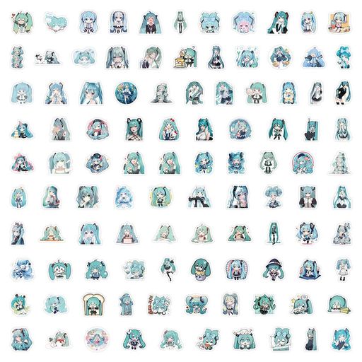Стикерпак Хацуне Мику Набор наклеек GeekLand Hatsune Miku 100 штук (2112892)