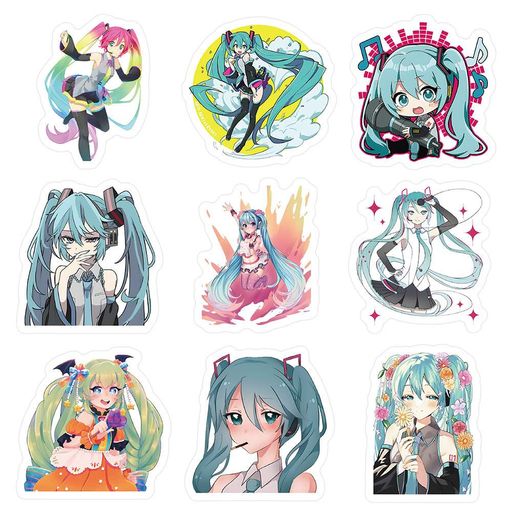 Стикерпак Хацуне Мику Набор наклеек GeekLand Hatsune Miku 100 штук (2112896)