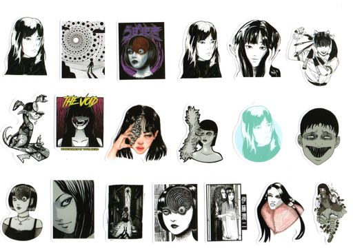 Стікерпак Дзюндзі Іто Набір наклейок GeekLand Junji Ito 100 штук (2112920)