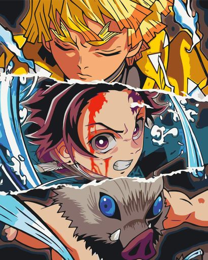 Картина за номерами Клинок розсікаючий демонів Demon Slayer 40х50 см PN DS (2113294)