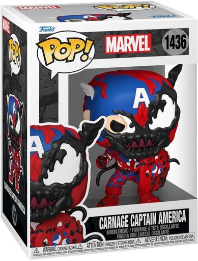 Фігурка Funko Pop Фанко Поп Марвел Карнаж Капітан Америка Marvel Carnage Captain America 10 см FP M CCA 1436 (2113322)