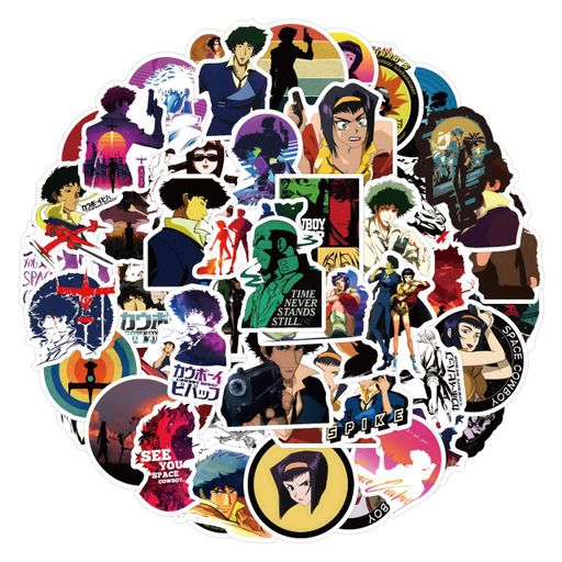Стикерпак Ковбой Бибоп набор наклеек GeekLand Cowboy Bebop 60 штук (2113723)
