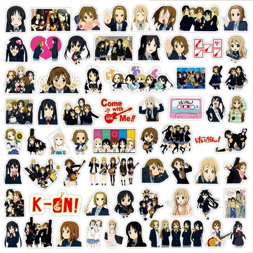 Стікерпак Кей-он! Набір наклейок GeekLand K-On! 75 штук (2114114)