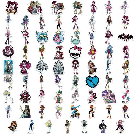 Стікерпак Монстр Хай Набір наклейок GeekLand Monster High 70 штук (2114180)