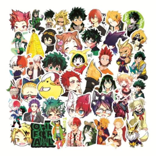 Стикерпак Моя геройская академия Набор наклеек GeekLand My Hero Academia 50 штук (2114256)
