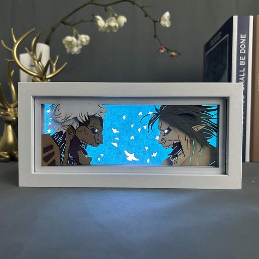 Світильник багатошаровий нічник 3D з ефектом аніме Атака титанів  Attack on Titan  на пульті керування 20 см (2114316)