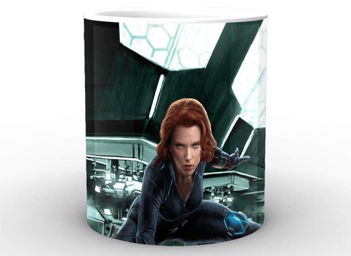 Кухоль Geek Land біла Чорна вдова Black Widow Чорна Вдова напоготові BW.02.005.949 (2115659)