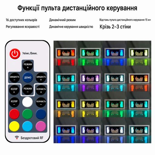 Світильник багатошаровий нічник 3D з ефектом аніме Марвел Дедпул Marvel Deadpool на пульті керування 20 см NL3D M DP 01 (2115908)