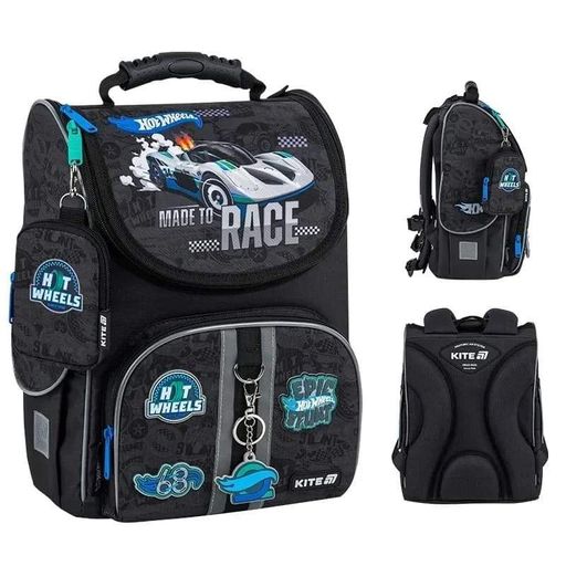 Шкільний каркасний рюкзак Kite Education 501 Hot Wheels 11.5л Чорний (HW25-501S) (2115957)