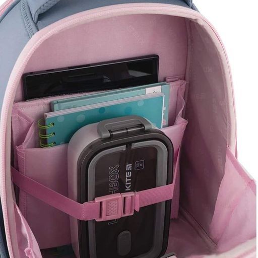 Школьный каркасный рюкзак Kite Education 555 College Line Girl Серый 14л (K25-555S-6) (2116073)