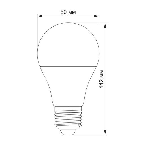 LED лампа VIDEX A60e 10W E27 4100K з сенсором освітленості біле світло для загального освітлення (2116093)