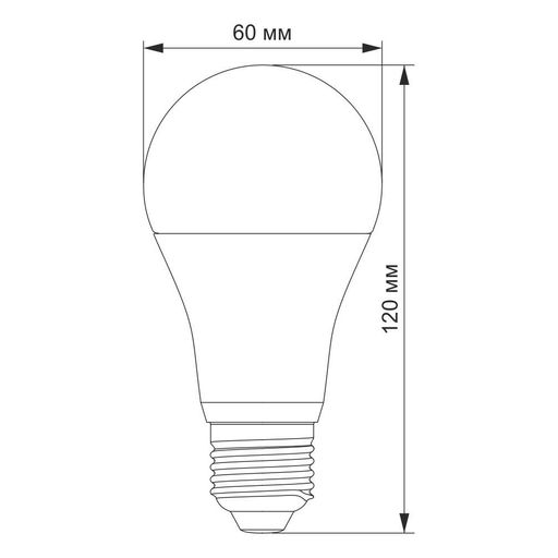 LED лампа VIDEX A65e 15W E27 3000K тепле світло для загального освітлення економічна лампа (2116121)