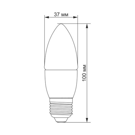 LED лампа VIDEX C37e 7W E27 3000K тепле світло енергоефективне освітлення для дому (2116127)