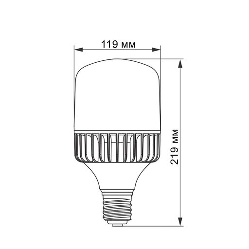 LED лампа VIDEX A118 50W E40 5000K денне світло для освітлення приміщень і вулиці (2116153)