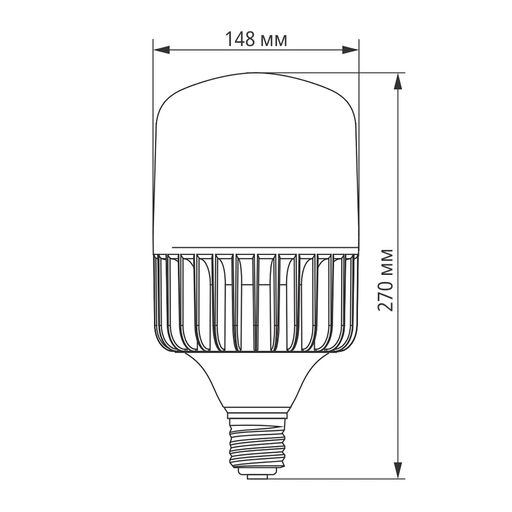 LED лампа VIDEX A145 100W E40 5000K денне світло для складських приміщень і виробництв (2116155)