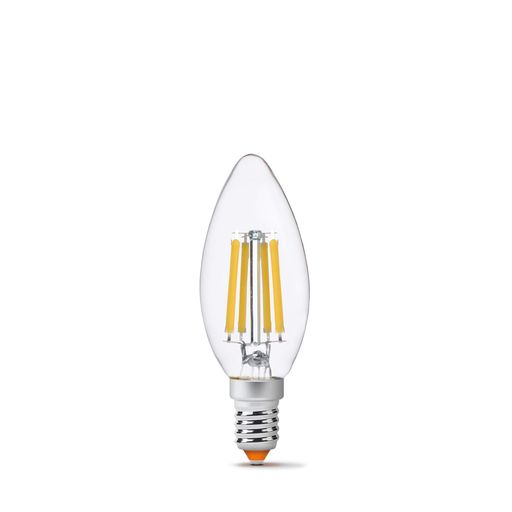 Світлодіодна лампа VIDEX Filament C37F 6W E14 3000K тепле світло для домашнього освітлення енергозберігаюча (2116160)