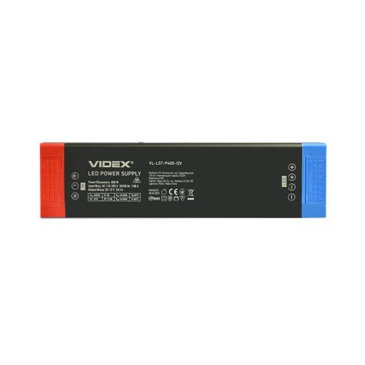 Блок живлення VIDEX 400W DC12V 33.3A для LED стрічок алюмінієвий IP20 (2116246)