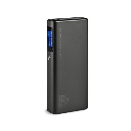 Повербанк VIDEX 20000mAh 130W чорний з дисплеєм для швидкої зарядки гаджетів (2116249)