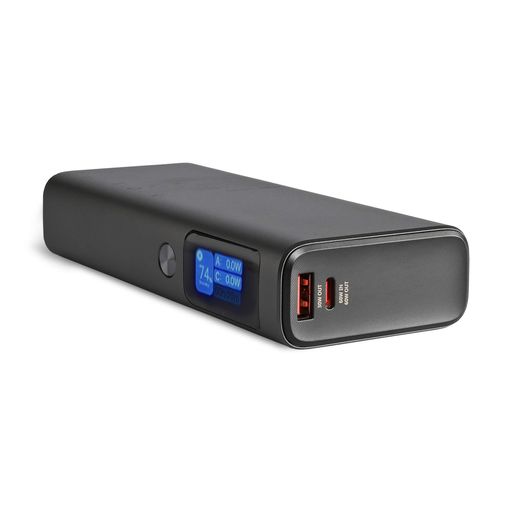 Повербанк VIDEX 20000mAh 130W чорний з дисплеєм для швидкої зарядки гаджетів (2116249)