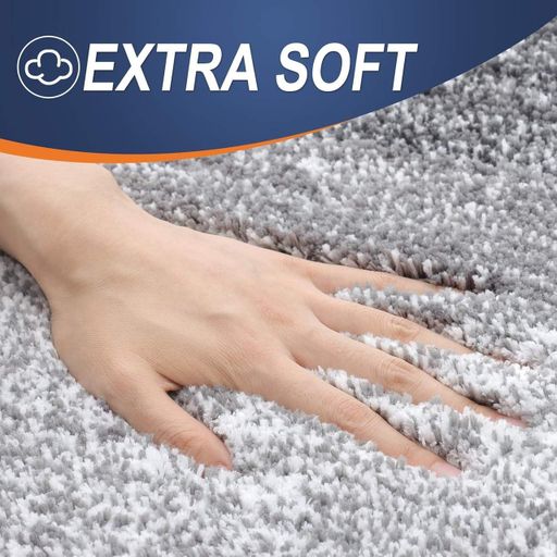 Набір 2-х килимків для ванної кімнати з пухнастої мікрофібри «Soft Comfort» 60х40 та U-подібний 50х40 см, Сірий (7802900) (2117264)