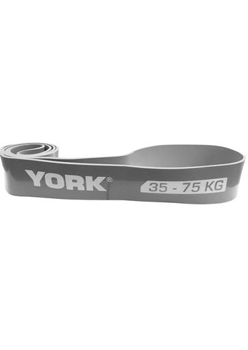 Резинка для фитнеса York 35-75кг - 2080x85x4,5 мм, серый (2117265)