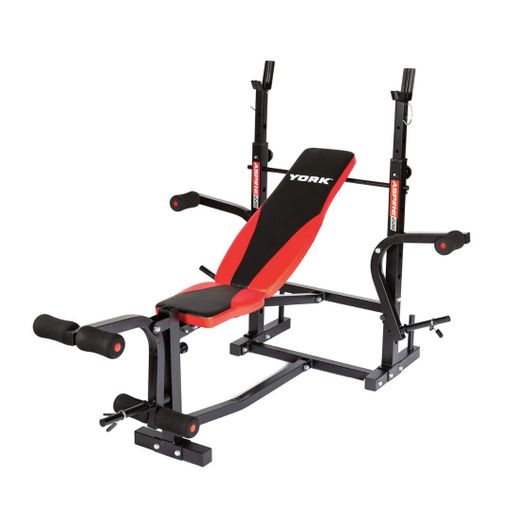 Скамья для жима York Fitness ASPIRE 220 с стойкой для штанги и партой Скотта (2117283)