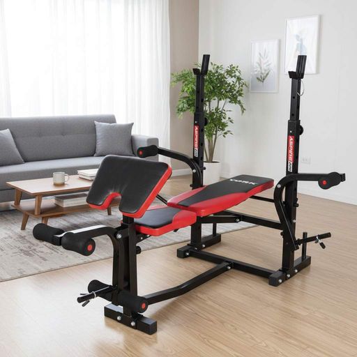 Скамья для жима York Fitness ASPIRE 220 с стойкой для штанги и партой Скотта (2117283)
