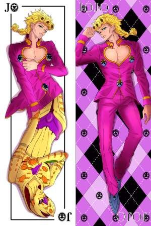 Дакімакура 150х50см Джорно Джованна Джо Джо Giorno Giovanna JoJo's Bizarre Adventure Подушка з наволочкою двостороння (2117740)