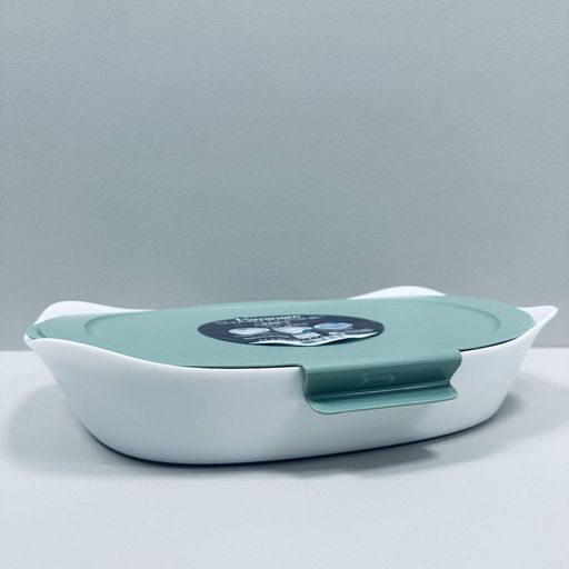 Форма склокерамічна для запікання Luminarc Smart Cuisine Carine V5944 з пластиковою кришкою 34.2х24,6х5,5 см Білий (23529) (2118801)