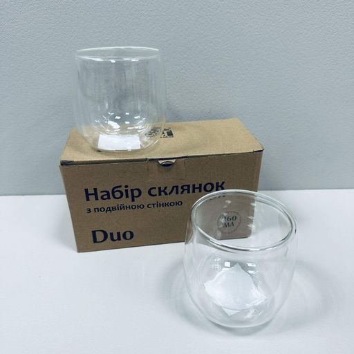 Набір склянок із подвійною стінкою S&T Duo 260 мл 2 шт 201-6 (23443) (2118936)