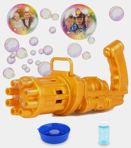 Іграшка кулемет OPT-TOP Gatling Electric Bubble Gun 20 см Жовтий (2104618371) (2119060)