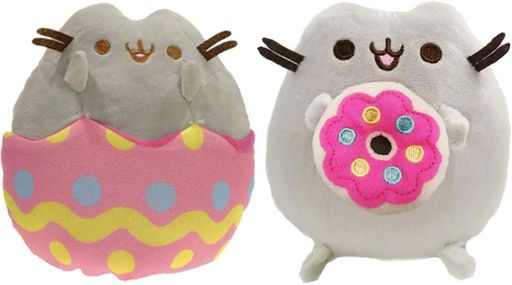 Набір м'яких іграшок 2Life Pusheen cat 12х15 см з великим пончиком і кіт в яйці v-12379 (2119225)
