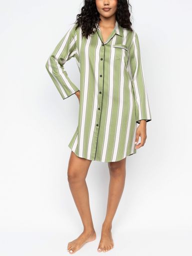 Халат жіночий Cyberjammies Nancy 0646_STR 16/XL Зелено-білий (5051877559950) (2119293)