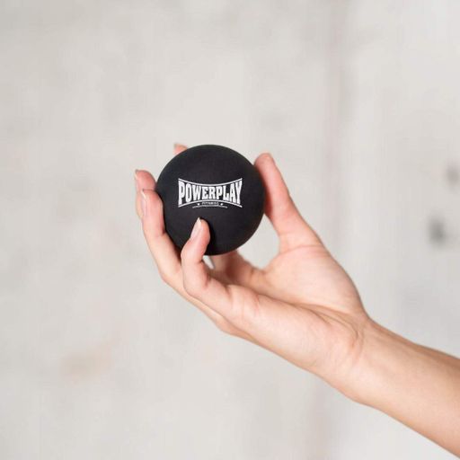 Масажний м'яч PowerPlay PP-4354 Silicone Lacrosse Ball 6.5 см Чорний (2119328)