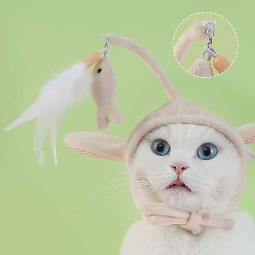 Шапочка-дражнилка No Brand DT-569 Pink Rabbit для котів (2119773)