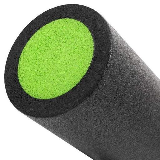 Масажний роллер гладкий PowerPlay 4021 Fitness Roller 30x15 см Чорно-зелений (2119786)
