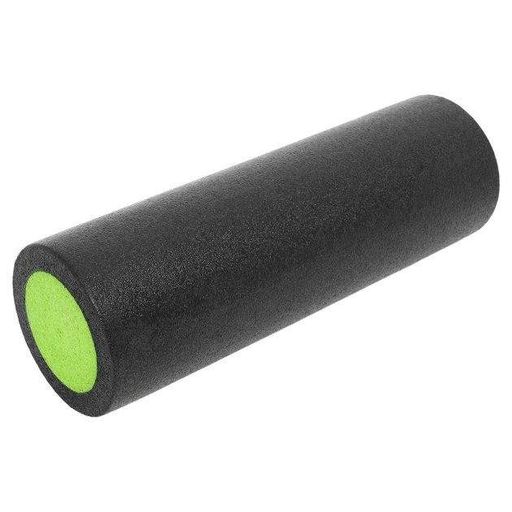 Масажний роллер гладкий PowerPlay 4021 Fitness Roller 30x15 см Чорно-зелений (2119786)