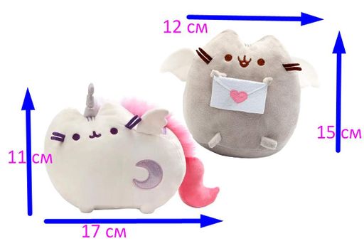 Набір м'яких іграшок 2Life Pusheen cat 12х15 см і 11х17 см v-12382 (2119907)