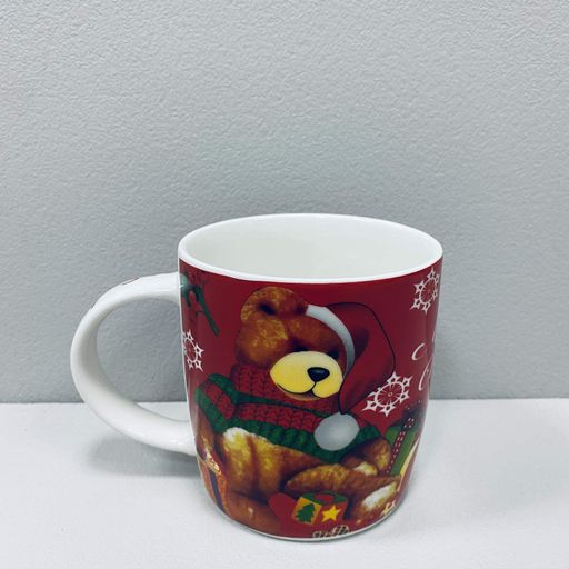 Чашка порцелянова Stenson R96411 Merry Christmas Ведмедик 360 мл (2119916)