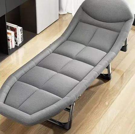 Розкладне ліжко No Brand Комбат Jet Folding-Bed крісло-лежак із подушкою та матрацом до 150 кг 180х60х30 см Сірий (2104618498) (2120125)