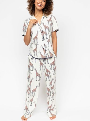 Піжама жіноча Cyberjammies Georgina 0683-0684 12/M Білий (5051877572201) (2120147)