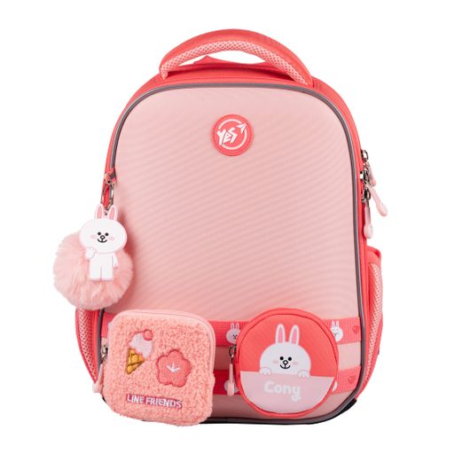 Рюкзак каркасний YES H-100 Line Friends Pretty Cony 35х28х15 см Персиковий (559849) (2120187)