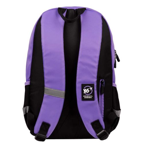 Рюкзак YES T-113 Lilac Cubes 42х27х12,5 см Бузково-чорний (559966) (2120273)