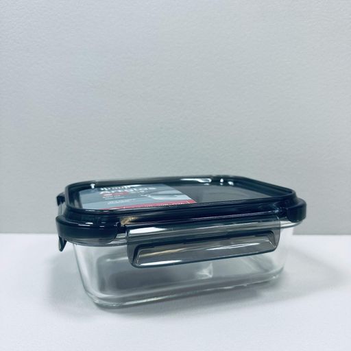Контейнер скляний прямокутний з пластиковою кришкою Krauff Artglas 29-298-026 600 мл Темно-синій (23639) (2120300)