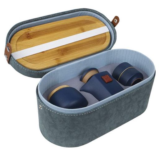 Дорожній набір для чайної церемонії No Brand 45521 Dark Blue 12953-83106 (2120304)